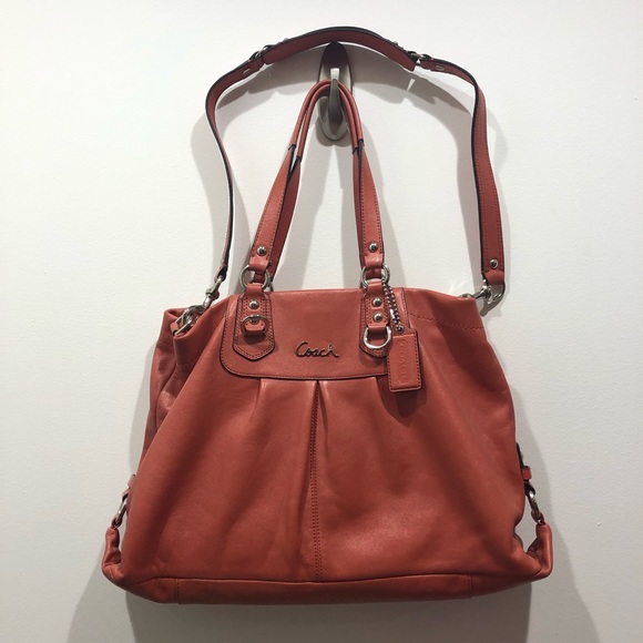 Pink Leather Coach Handbag - Picture 2 of 5